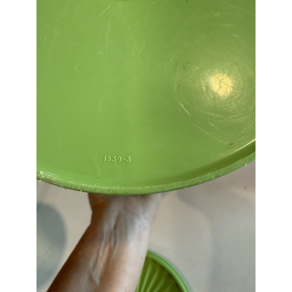 VTG Tupperware Servalier Canister Set Green Apple Nesting 70s (4) Sunburst Lids - Picture 6 of 16